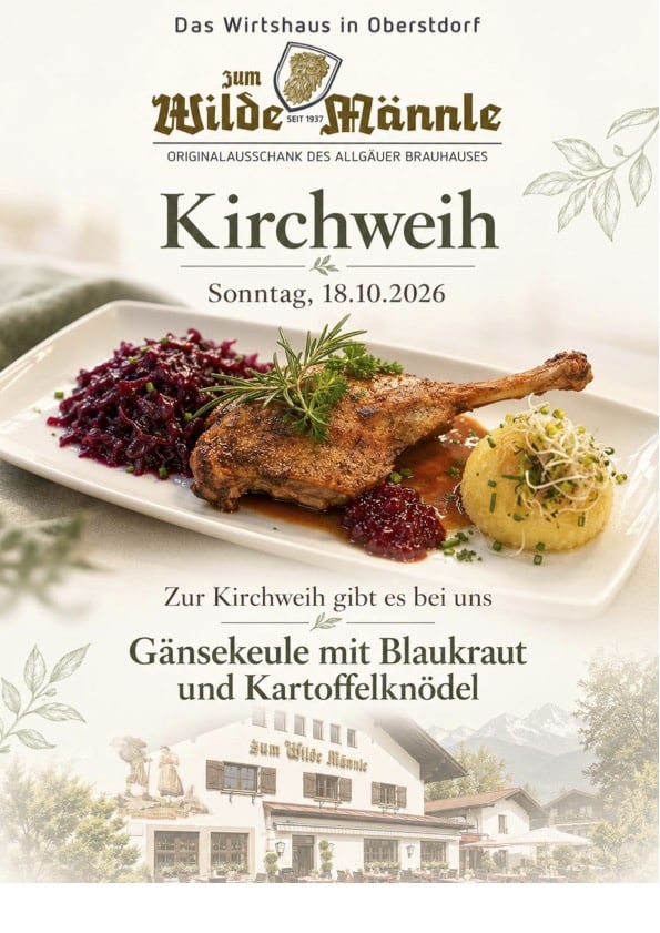 Kirchweih in Oberstdorf am 18.10.2026